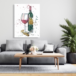 Canvas 36 x 48 - Bottle of red wine