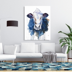 Canvas 36 x 48 - Watercolor cow