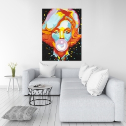 Canvas 36 x 48 - Colorful marilyne monroe bubblegum