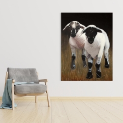 Canvas 36 x 48 - Two lambs