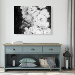 Toile 36 x 48 - Jardin de roses monochrome