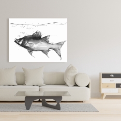 Canvas 36 x 48 - Swimming fish