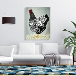 Canvas 36 x 48 - Wyandotte  hen