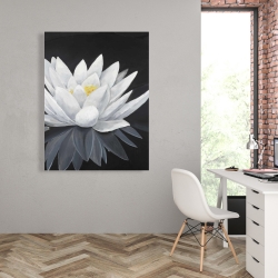 Toile 36 x 48 - Fleur de lotus et sa réflexion