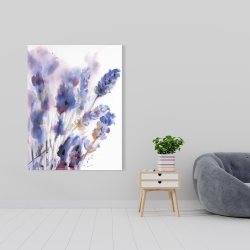 Canvas 36 x 48 - Watercolor lavender flowers with blur effect