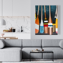 Canvas 36 x 48 - Colorful paddles