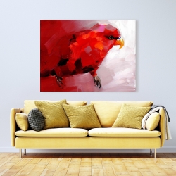 Toile 36 x 48 - Perroquet rouge abstrait