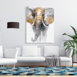 Canvas 36 x 48 - Golden elephant