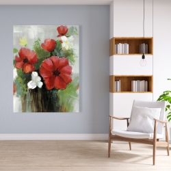 Toile 36 x 48 - Bouquet abstrait de fleurs sauvages