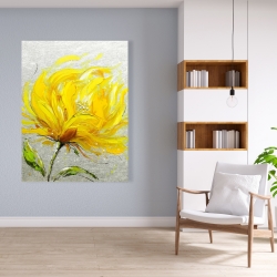 Toile 36 x 48 - Fleur jaune touffue