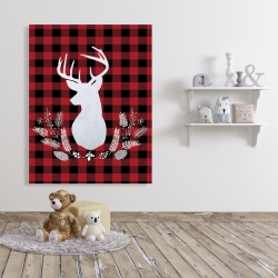 Canvas 36 x 48 - Deer plaid