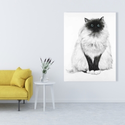 Toile 36 x 48 - Chat siamois poilu