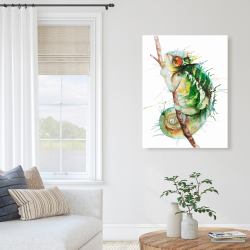 Canvas 36 x 48 - Watercolor chameleon