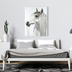 Canvas 36 x 48 - Beautiful white horse