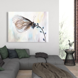 Canvas 36 x 48 - Butterfly on blue flowers