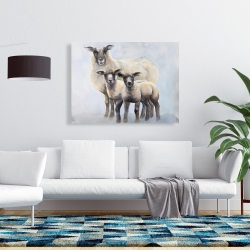 Toile 36 x 48 - Famille de moutons