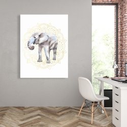 Toile 36 x 48 - Elephant avec motif mandalas