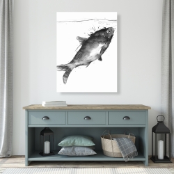 Canvas 36 x 48 - Happy swimming fish