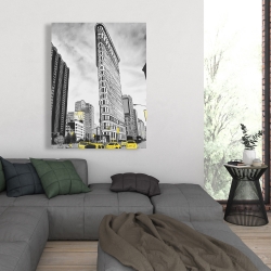 Canvas 36 x 48 - Outline of flatiron building to new-york