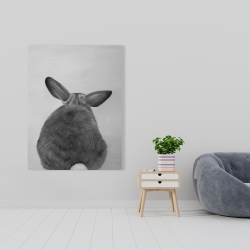 Toile 36 x 48 - Petit lapin de dos