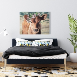 Canvas 36 x 48 - Cute jersey cow