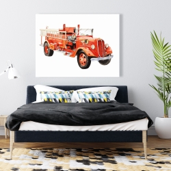 Toile 36 x 48 - Camion de pompier vintage