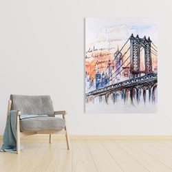 Toile 36 x 48 - Esquisse d'un pont