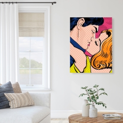 Canvas 36 x 48 - Pop art style couple