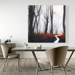 Canvas 48 x 48 - Mysterious forest with stream