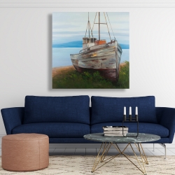 Toile 48 x 48 - Vieux bateau abandonné