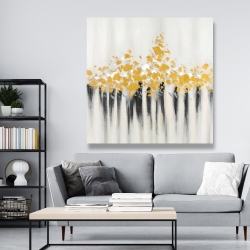 Canvas 48 x 48 - Abstract gold flowers 