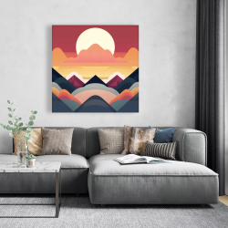 Canvas 48 x 48 - Symmetrical mountain