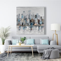 Toile 48 x 48 - Horizon urbain abstrait