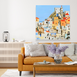 Toile 48 x 48 - Petites maisons en grèce