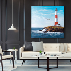 Canvas 48 x 48 - Lighthouse at the edge of the sea