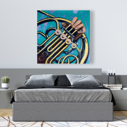 Toile 48 x 48 - Musicien avec cor français