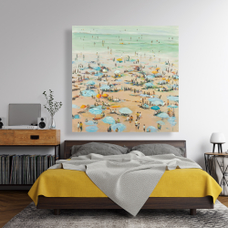 Toile 48 x 48 - Gens à la plage