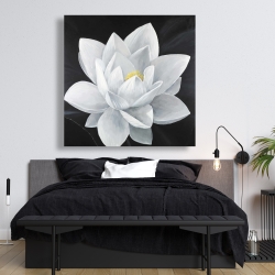 Toile 48 x 48 - Vue de haut d'une fleur de lotus