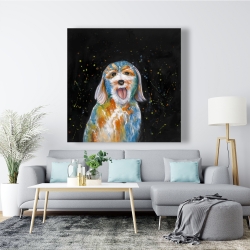 Toile 48 x 48 - Labradoodle abstrait