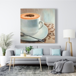 Toile 48 x 48 - Le temps du cappuccino