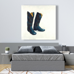 Canvas 48 x 48 - Leather cowboy boots