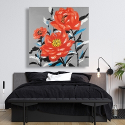 Canvas 48 x 48 - Three pink flowers