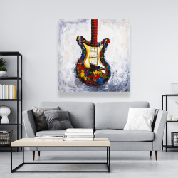 Toile 48 x 48 - Guitare colorée