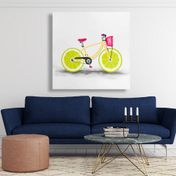 Toile 48 x 48 - Bicyclette avec roues de lime