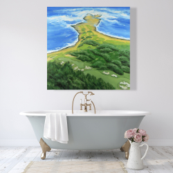 Canvas 48 x 48 - Golf course on the coast