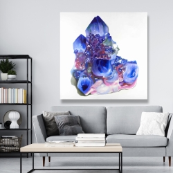Canvas 48 x 48 - Blue and purple quartz cristal