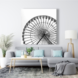 Toile 48 x 48 - Grande roue monochrome