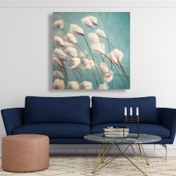 Canvas 48 x 48 - Cotton grass flowers in the wind