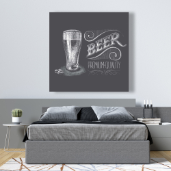 Canvas 48 x 48 - Vintage beer signboard