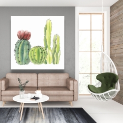 Canvas 48 x 48 - Four little cactus